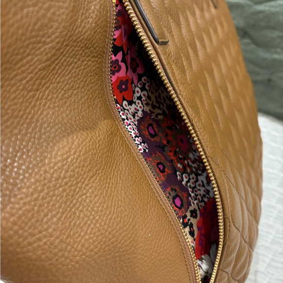 Saddle leather vera bradley tote/work bag - Picture 4 of 11